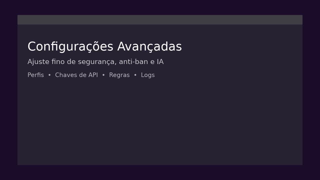 Configurações do BotAssist